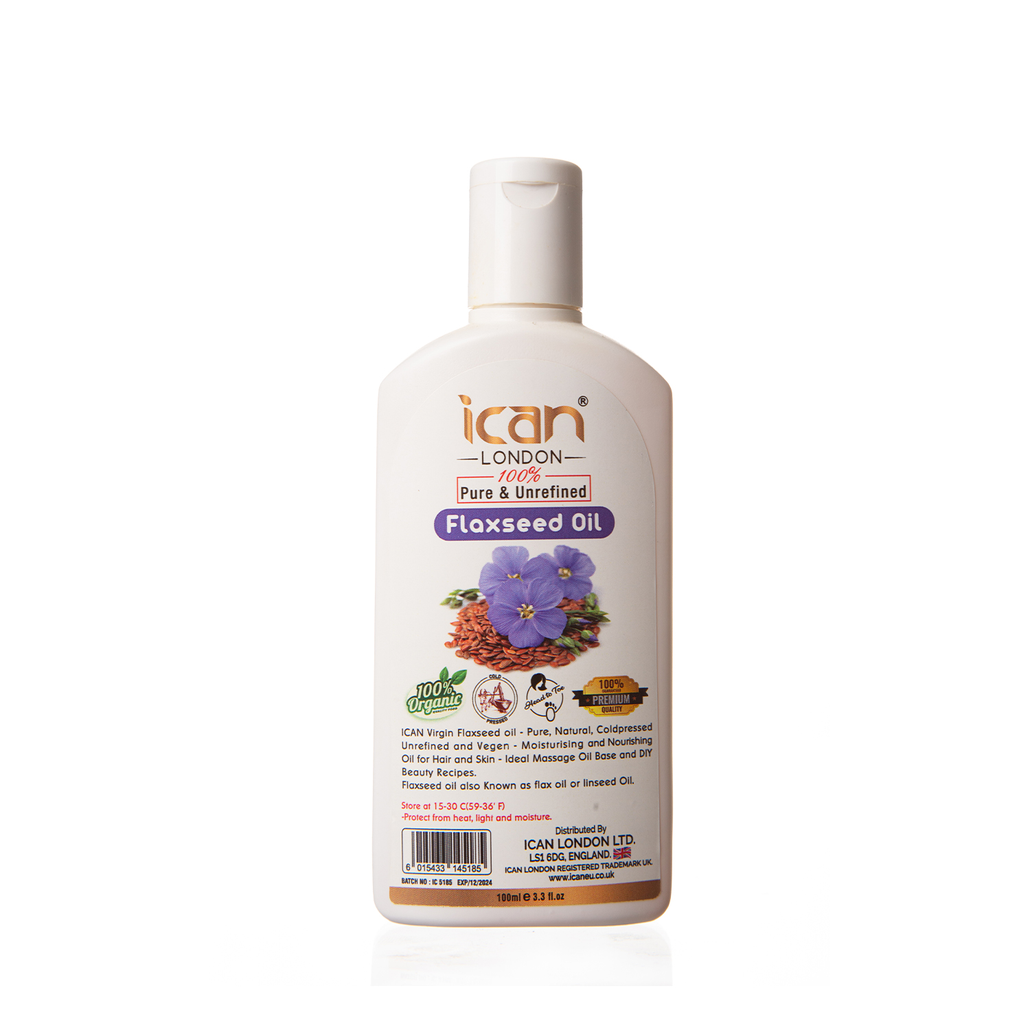 Organic, Cold-pressed Flaxseed Oil