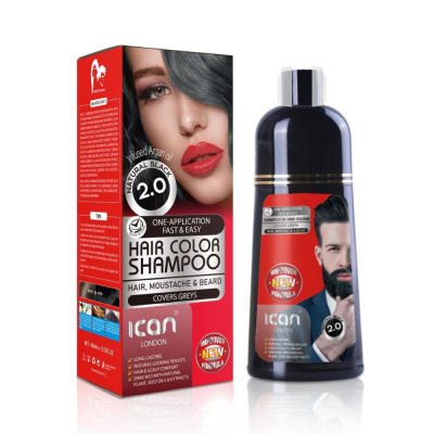 ican London Hair Color Shampoo – Natural Black 2.0