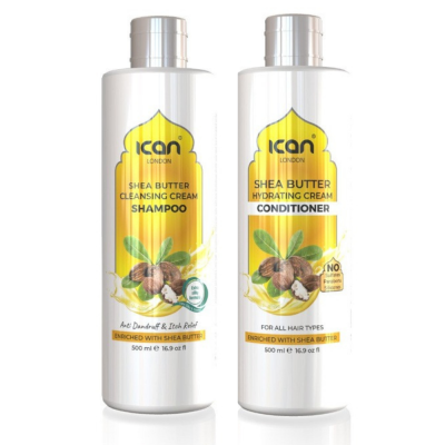 iCan London Shea Butter Cream Shampoo and Conditioner