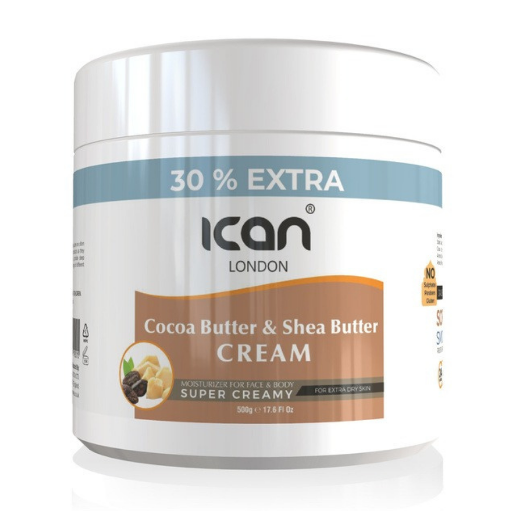 ICAN London Cocoa Butter & Shea Butter Cream – 500g